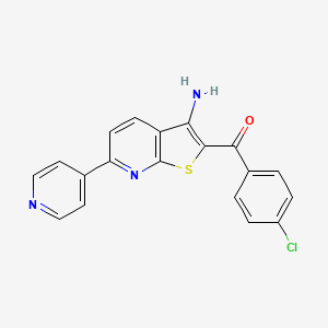 molecular formula C19H12ClN3OS B11460930 [3-Amino-6-(pyridin-4-yl)thieno[2,3-b]pyridin-2-yl](4-chlorophenyl)methanone 