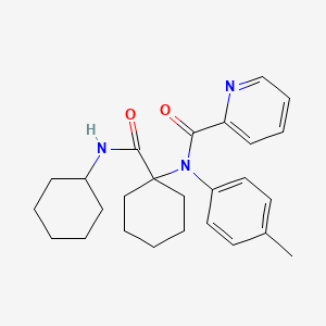 N-[1-(cyclohexylcarbamoyl)cyclohexyl]-N-(4-methylphenyl)pyridine-2-carboxamide