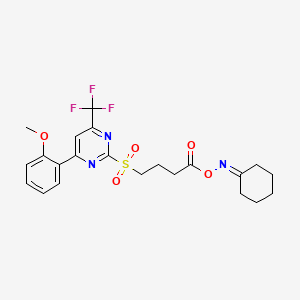 1-[(Cyclohexylideneamino)oxy]-4-{[4-(2-methoxyphenyl)-6-(trifluoromethyl)pyrimidin-2-yl]sulfonyl}butan-1-one