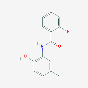 molecular formula C14H12FNO2 B11460981 2-fluoro-N-(2-hydroxy-5-methylphenyl)benzamide 