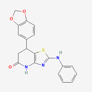 7-(1,3-benzodioxol-5-yl)-2-(phenylamino)-6,7-dihydro[1,3]thiazolo[4,5-b]pyridin-5(4H)-one