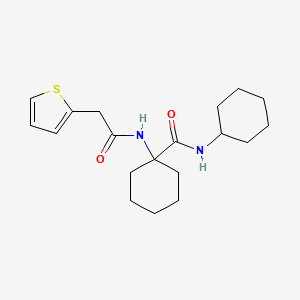 N-cyclohexyl-1-[(thiophen-2-ylacetyl)amino]cyclohexanecarboxamide