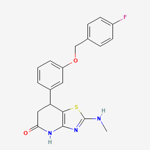 7-{3-[(4-fluorobenzyl)oxy]phenyl}-2-(methylamino)-6,7-dihydro[1,3]thiazolo[4,5-b]pyridin-5(4H)-one