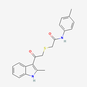 2-{[2-(2-methyl-1H-indol-3-yl)-2-oxoethyl]sulfanyl}-N-(4-methylphenyl)acetamide