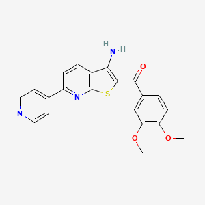 [3-Amino-6-(pyridin-4-yl)thieno[2,3-b]pyridin-2-yl](3,4-dimethoxyphenyl)methanone