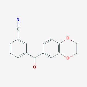 3-(2,3-Dihydro-1,4-benzodioxin-6-ylcarbonyl)benzonitrile