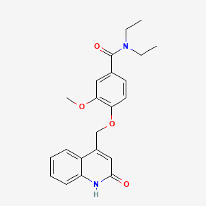 N,N-diethyl-3-methoxy-4-[(2-oxo-1,2-dihydroquinolin-4-yl)methoxy]benzamide