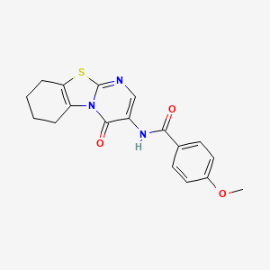 4-methoxy-N-(4-oxo-6,7,8,9-tetrahydro-4H-pyrimido[2,1-b][1,3]benzothiazol-3-yl)benzamide