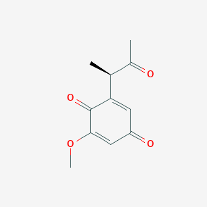 B114612 6-(1-Acetylethyl)-2-methoxy-2,5-cyclohexadiene-1,4-dione CAS No. 155520-94-8
