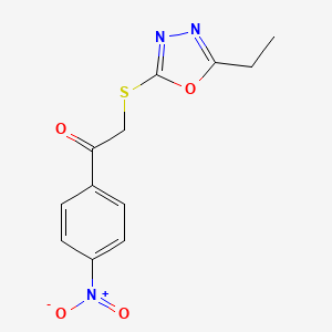 2-[(5-Ethyl-1,3,4-oxadiazol-2-yl)sulfanyl]-1-(4-nitrophenyl)ethanone