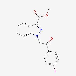 methyl 1-[2-(4-fluorophenyl)-2-oxoethyl]-1H-indazole-3-carboxylate