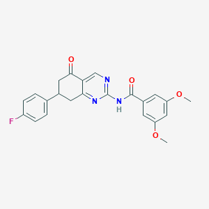 molecular formula C23H20FN3O4 B11461218 N-[7-(4-fluorophenyl)-5-oxo-5,6,7,8-tetrahydroquinazolin-2-yl]-3,5-dimethoxybenzamide 