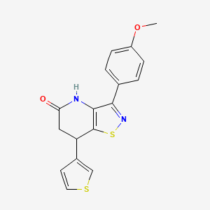 3-(4-Methoxyphenyl)-7-(thiophen-3-yl)-4H,6H,7H-[1,2]thiazolo[4,5-b]pyridin-5-one