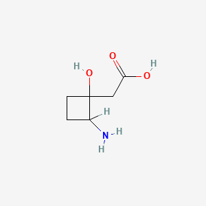 B1146123 2-(2-Amino-1-hydroxycyclobutyl)acetic acid CAS No. 148219-08-3