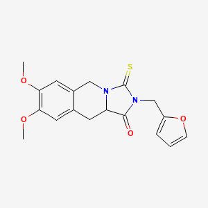 2-(furan-2-ylmethyl)-7,8-dimethoxy-3-thioxo-2,3,10,10a-tetrahydroimidazo[1,5-b]isoquinolin-1(5H)-one