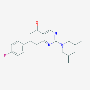 2-(3,5-dimethylpiperidin-1-yl)-7-(4-fluorophenyl)-7,8-dihydroquinazolin-5(6H)-one