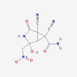 1,6-Dicyano-4-hydroxy-4-(nitromethyl)-2-oxo-3-azabicyclo[3.1.0]hexane-6-carboxamide