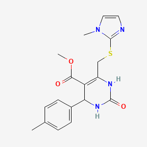 methyl 6-{[(1-methyl-1H-imidazol-2-yl)sulfanyl]methyl}-4-(4-methylphenyl)-2-oxo-1,2,3,4-tetrahydropyrimidine-5-carboxylate