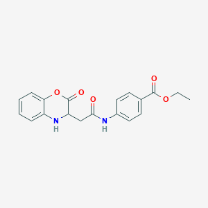 ethyl 4-{[(2-oxo-3,4-dihydro-2H-1,4-benzoxazin-3-yl)acetyl]amino}benzoate