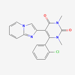 molecular formula C19H15ClN4O2 B11461325 6-(2-chlorophenyl)-5-(imidazo[1,2-a]pyridin-2-yl)-1,3-dimethylpyrimidine-2,4(1H,3H)-dione 