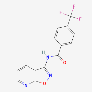 molecular formula C14H8F3N3O2 B11461332 N-(isoxazolo[5,4-b]pyridin-3-yl)-4-(trifluoromethyl)benzamide 