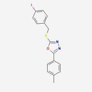 2-[(4-Iodobenzyl)sulfanyl]-5-(4-methylphenyl)-1,3,4-oxadiazole