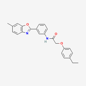 2-(4-ethylphenoxy)-N-[3-(6-methyl-1,3-benzoxazol-2-yl)phenyl]acetamide