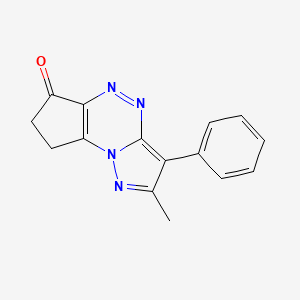 2-methyl-3-phenyl-7,8-dihydro-6H-cyclopenta[e]pyrazolo[5,1-c][1,2,4]triazin-6-one