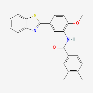 N-[5-(1,3-benzothiazol-2-yl)-2-methoxyphenyl]-3,4-dimethylbenzamide