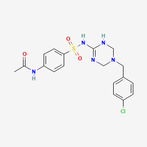 N-(4-{[5-(4-chlorobenzyl)-1,4,5,6-tetrahydro-1,3,5-triazin-2-yl]sulfamoyl}phenyl)acetamide