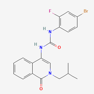 1-(4-Bromo-2-fluorophenyl)-3-[2-(2-methylpropyl)-1-oxo-1,2-dihydroisoquinolin-4-YL]urea