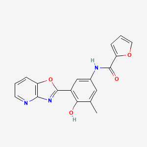 molecular formula C18H13N3O4 B11461501 N-(4-hydroxy-3-methyl-5-[1,3]oxazolo[4,5-b]pyridin-2-ylphenyl)-2-furamide 