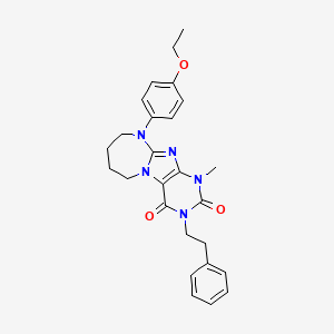 10-(4-Ethoxyphenyl)-1-methyl-3-(2-phenylethyl)-6,7,8,9-tetrahydropurino[7,8-a][1,3]diazepine-2,4-dione