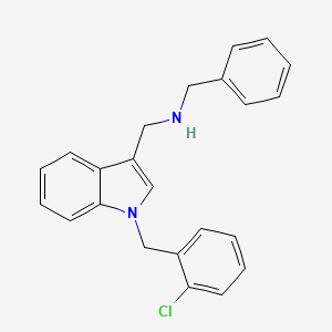 molecular formula C23H21ClN2 B11461560 N-benzyl-1-[1-(2-chlorobenzyl)-1H-indol-3-yl]methanamine 