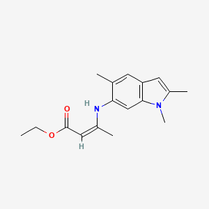 ethyl (2Z)-3-[(1,2,5-trimethyl-1H-indol-6-yl)amino]but-2-enoate