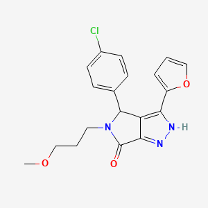 4-(4-chlorophenyl)-3-(furan-2-yl)-5-(3-methoxypropyl)-4,5-dihydropyrrolo[3,4-c]pyrazol-6(1H)-one