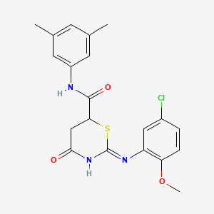 2-[(5-chloro-2-methoxyphenyl)amino]-N-(3,5-dimethylphenyl)-4-oxo-5,6-dihydro-4H-1,3-thiazine-6-carboxamide