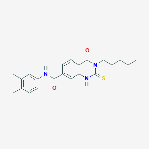 N-(3,4-dimethylphenyl)-4-oxo-3-pentyl-2-sulfanylidene-1H-quinazoline-7-carboxamide