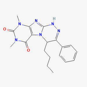 4-butyl-7,9-dimethyl-3-phenyl-1,4-dihydro[1,2,4]triazino[3,4-f]purine-6,8(7H,9H)-dione