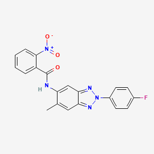 N-[2-(4-fluorophenyl)-6-methyl-2H-1,2,3-benzotriazol-5-yl]-2-nitrobenzamide