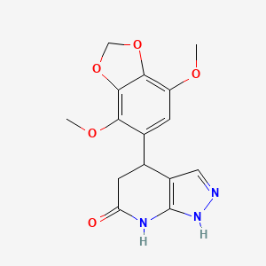 4-(4,7-Dimethoxy-2H-1,3-benzodioxol-5-yl)-2H,4H,5H,7H-pyrazolo[3,4-b]pyridin-6-one