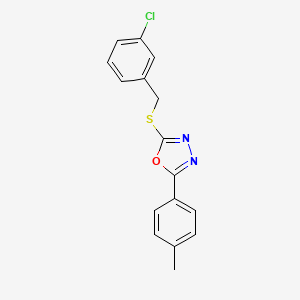 2-[(3-Chlorobenzyl)sulfanyl]-5-(4-methylphenyl)-1,3,4-oxadiazole