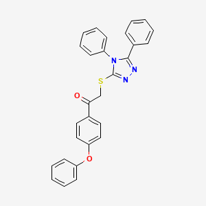 2-[(4,5-diphenyl-4H-1,2,4-triazol-3-yl)sulfanyl]-1-(4-phenoxyphenyl)ethanone