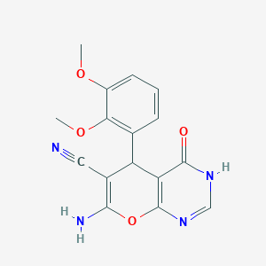 7-amino-5-(2,3-dimethoxyphenyl)-4-hydroxy-5H-pyrano[2,3-d]pyrimidine-6-carbonitrile