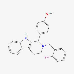 2-(2-fluorobenzyl)-1-(4-methoxyphenyl)-2,3,4,9-tetrahydro-1H-beta-carboline