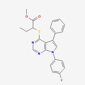 methyl 2-{[7-(4-fluorophenyl)-5-phenyl-7H-pyrrolo[2,3-d]pyrimidin-4-yl]sulfanyl}butanoate