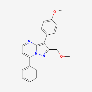 2-(Methoxymethyl)-3-(4-methoxyphenyl)-7-phenylpyrazolo[1,5-a]pyrimidine