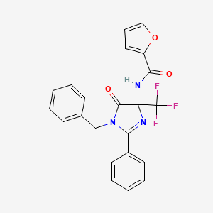 N-[1-benzyl-5-oxo-2-phenyl-4-(trifluoromethyl)-4,5-dihydro-1H-imidazol-4-yl]furan-2-carboxamide