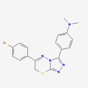 4-[6-(4-bromophenyl)-7H-[1,2,4]triazolo[3,4-b][1,3,4]thiadiazin-3-yl]-N,N-dimethylaniline