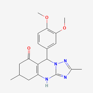 9-(3,4-dimethoxyphenyl)-2,6-dimethyl-5,6,7,9-tetrahydro[1,2,4]triazolo[5,1-b]quinazolin-8(4H)-one